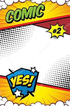 comic book cover with the word yes on it and an empty space for your text