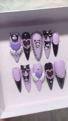 Nails Hello Kitty, Hello Kitty Nails Art, Kutek Disney, Filmy Vintage, Hello Nails, Anime Nails