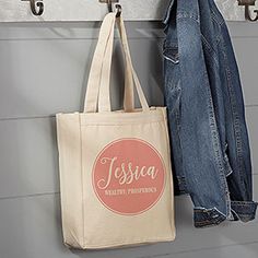 Meaning Of Your Name, Personalized Canvas Tote, Bag Names, Unique Purses, Personalized Canvas, Name Meaning, Personalized Tote Bags, Personalised Canvas, Christmas Stockings Personalized