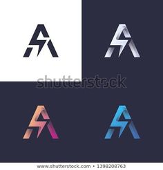 abstract letter logo design with modern style