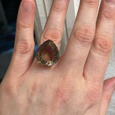 Smoky Quartz Sterling Silver Ring Size 8 Smokey Quartz Ring, Brown Silver, Quartz Ring, Smokey Quartz, Smoky Quartz, Womens Jewelry Rings, Sterling Silver Ring, Silver Ring, Sterling Silver Rings