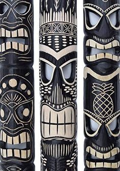 Tiki Masks, Tiki Hawaii, Tiki Faces, Tiki Head, Tiki Statues, Tiki Decor, Tiki Bar Decor, Wooden Mask, Tiki Tiki