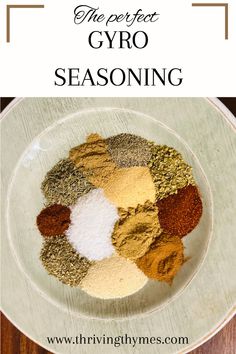 the best gyro seasoning recipe on a white plate