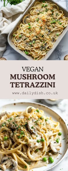 Vegan Mushroom Tetrazzini Cozy Dinners, Vegan Casserole, Resep Salad