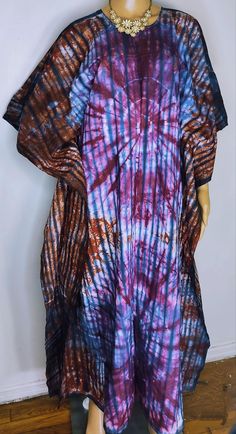 Handmade African Fashion Kampala Long Dress Free Size Dress Maxi Dress this Boubou is Floor Length and Fit most up to XXL made with 100% Cotton Batik. Batik Long Dress, Casual Flowy Tie-dye Kaftan, Casual Long Tie-dye Kaftan, Bohemian Cotton Tie-dye Maxi Dress, Flowy V-neck Tie Dye Kaftan, Bohemian Tie Dye V-neck Kaftan, Handmade African, Free Size, Floor Length