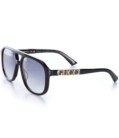 From Gucci&#x2C; these Unisex Gg1188S 58mm Navigator Sunglasses feature:Acetate frameNavigator shapeGradient lensRx ableNon-polarizedApprox. 58mm lens - 17mm bridge - 140mm templeImported. Rayban Wayfarer, Square Sunglass, Gucci, Sunglasses, Black