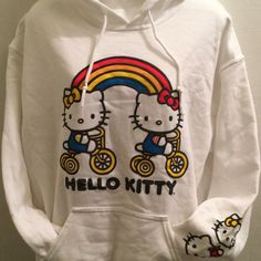 Brand New Hello Kitty And Mimmy Hoodie Large Hello Kitty And Mimmy Graphic On Front, Hello Kitty And Mimmy Face On Sleeve Size: Medium New With Tags Offers Welcome, Make Me An Offer. Hello Kitty Print Cotton Hoodie For Streetwear, White Hoodie With Cartoon Print For Spring, Casual Hello Kitty Hooded Sweatshirt, Cute Cotton Hoodie With Cartoon Print, Cute Cat Print Hooded Hoodie, Trendy Long Sleeve Hoodie With Hello Kitty Print, Casual Hooded Hello Kitty Sweatshirt, Casual Hooded Sweatshirt With Hello Kitty Print, Cute White Hoodie For Streetwear