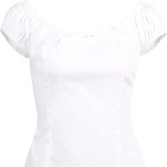 Super Cute With Some Stretch White Off The Shoulder Peasant Style. Scoop Neckline, Elasticated Sleeves, A Pretty Bow At The Centre Front, And A Zipper On The Left Side. 97% Cotton 3% Elastane, Comfortable, Horizontal Micro Elastic. Bust 38" To 42" Cross-Listed. All Items Have Been Stored In Bags In The Garage In An Animal-Friendly Home; Some Items Might Need Cleaning, But If So, I Will Call It Out. All Items Shipped Out On Tuesdays And Fridays. Please Check Out All My Other Listings, Which Inclu Fitted Peasant Top For Vacation, Fitted Short Sleeve Peasant Top For Vacation, Fitted Cotton Peasant Top For Beach, Fitted Chic Cotton Peasant Top, Chic Fitted Cotton Peasant Top, Fitted Peasant Blouse For Vacation, Peasant Style Fitted Blouse For Vacation, Pirate Pinup, Pinup Clothing