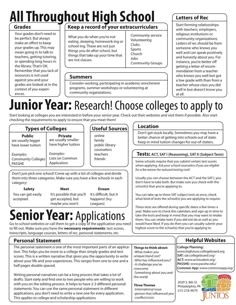 a poster with information about the school year