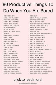 Things To Do To Be Productive, How To Be More Productive, Things To Put In Jars, How To Be That Girl, Things To Do When Your Bored, To Do List Ideas, Things To Organize, How To Be Productive, What To Do When Bored