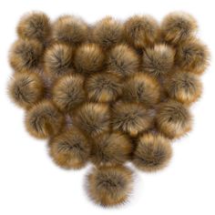 a bunch of furry balls on a white background