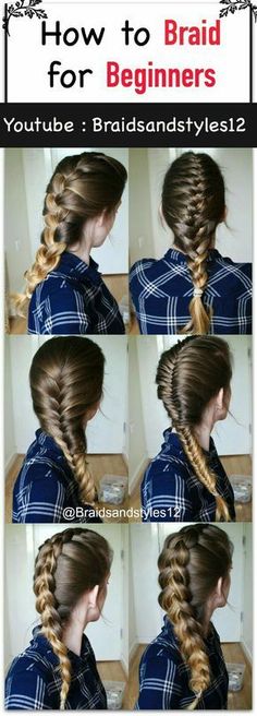 Braids Sweet Hairstyles, Dance Hair, How To Braid, Braiding Your Own Hair, Balayage Blonde, Fishtail Braid, Cool Braid Hairstyles, Hair Design, Braid Hairstyles