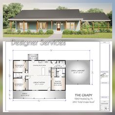 the floor plan for a small house with two rooms and one living room in it