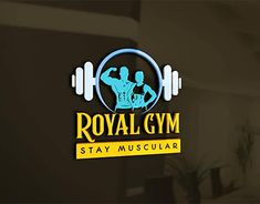 the logo for royal gym stay muscular