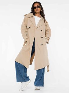 Westwind Trench Coat Natural Shiny Pants, Winter Trench Coat, Stylish Coat, Sweatshirt Set, Loungewear Sets, Oversized Jacket, Knit Sweatshirt, Fall 2023, Casual Tank Tops