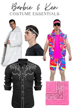 men's clothing and accessories are featured in this ad for the costume essentials