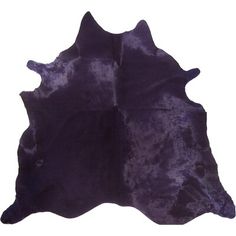 a black cowhide rug on a white background