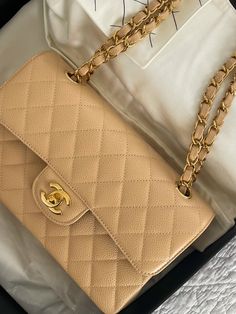 Beige chanel Beige Chanel Bag, Pink White Nails, Chanel Beige, Classic Flap Bag, Cute Fits, Classic Flap, Flap Bag, Chanel Bag