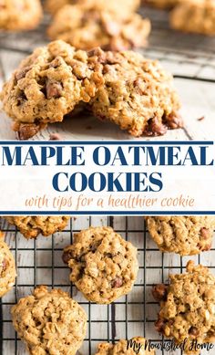 Maple Oatmeal Cookies With a Twist Maple Oatmeal Cookies, Maple Syrup Cookies, Maple Oatmeal, Maple Cookies, Healthy Oatmeal Cookies, Easy Oatmeal, Cinnamon Oatmeal, Oat Cookies, Oatmeal Cookie Recipes