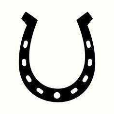 a black and white image of a horseshoe