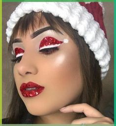 Easy Christmas Eyeshadow Looks, Christmas Party Makeup, Maquillage Yeux Cut Crease