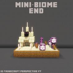 an image of a minecraft project with the words mini - bidme end on it