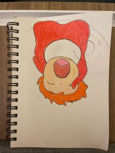 a drawing of a bear with a santa hat and beard on it's head