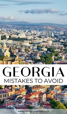 the city skyline with text overlaying it that reads, georgia makes to avoid