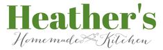 the logo for heather's homemade and kitchen, which is featured in this article