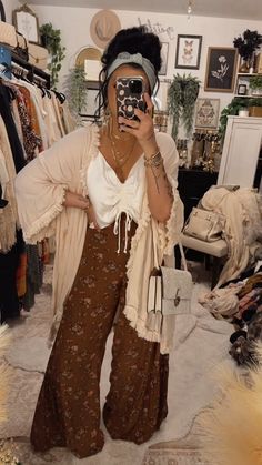 Go With The Flow Wide Leg Pant - … curated on LTK Comfy Dressed Up Outfit, Branding Photoshoot Outfit Plus Size, Boho Pear Shape Outfits, Anthropology Style Clothing, Simple Boho Outfits Casual, Hippy Clothes For Women, Hippy Country Outfit, Boho Outfits 40s, Cold Boho Outfits