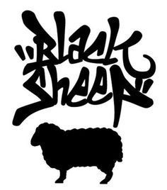 a black sheep with the words black sheep on it