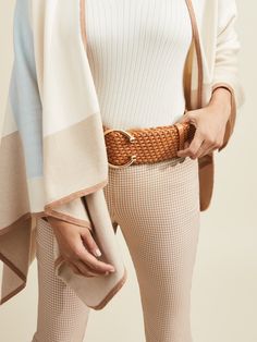 Cinch it. Add dimension to your look with our statement belt in luxe woven leather with a gold buckle. | J.McLaughlin Women's Merriwether Belt Natural, Size Extra Small/Small | Leather Statement Belt, Women's Belts, Belt Jewelry, J Mclaughlin, Belts For Women, Spring Outfits, Apparel Accessories, Belts, Shopping Outfit