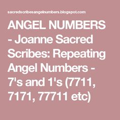 the words angel numbers are in white on a pink background with an image of a phone