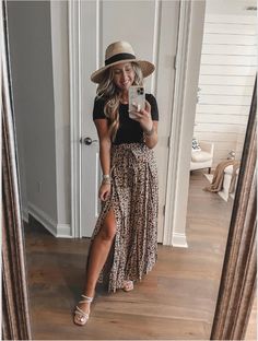 Leopard Print Maxi Skirt, Print Maxi Skirt, Nashville Outfits, Cruise Outfits, S Crew, Cute Summer Outfits, Country Outfits, Mom Outfits, Look At You