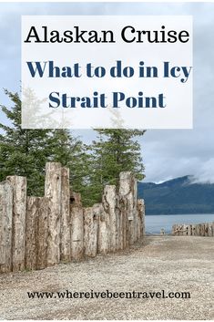 the alaska cruise with text overlay that reads what to do in icy strait point