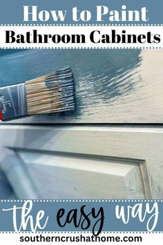 the easy way to paint bathroom cabinets