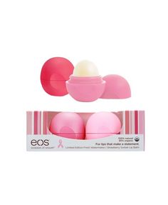 Two-pack of fresh watermelon and strawberry sorbet Eos Lip Balm Watermelon And Strawberry, Strawberry Sorbet, Fresh Watermelon