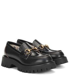 Gucci For Women | The Latest Collection | Mytheresa Best Sandals For Men, Shoes Png, Shiny Shoes, Dr Shoes, Gucci Loafers, Chunky Loafers, Ankle Shoes, Gucci Horsebit, Patent Leather Loafers