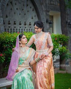 South Indian Bridal Saree, Pastel Sarees, Saree South Indian, Telugu Bride, South Indian Bridal Jewellery, Hindu Bride, Indian Look