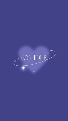 the word g i d e is written in white on a blue background with stars