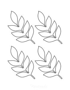 four leaves that have been cut out