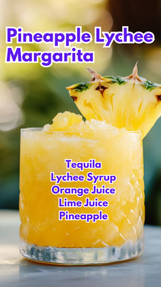 Pineapple Lychee Margarita Pineapple Tequila, Winter Holiday Recipes, Alcohol Beverages, Drinks Ideas