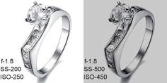 two different types of engagement rings with diamonds on each side and the same size for each other