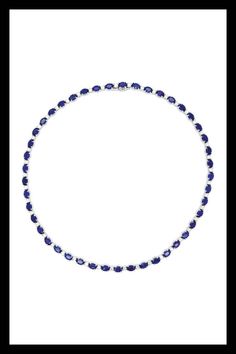 Bayco Jewels - Oval Blue Sapphire and Diamond Necklace Watch Winders, Exclusive Gift, Gemstone Colors, Watch Strap, Earring Necklace, Ring Necklace, Blue Sapphire, Diamond Jewelry, Jewelry Shop