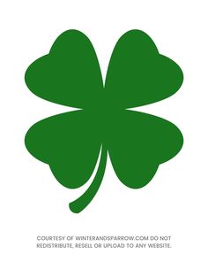 a four leaf clover with the words country of vineyard com do not return to ireland