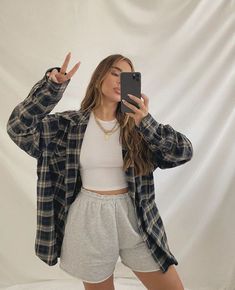 Tomboy Style Outfits, Cute Comfy Outfits, Streetwear Fashion Women, Business Outfit, Tomboy Fashion, Plaid Jacket