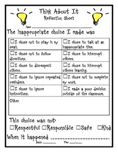 a printable worksheet to help students understand what they are doing in the classroom