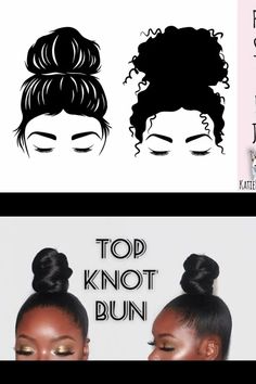 Download Messy Bun svg, High Bun svg, Curly Hair svg, Black Woman svg (1249056) instantly now! Trusted by millions + EASY to use Design Files + Full Support. #bunhairstylesblackwoman Women Natural Hairstyles, Black Women Natural Hairstyles, Messy Bun Svg, Hair Svg, Bun Tutorial, Low Maintenance Hair