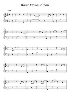 river flows in you sheet music