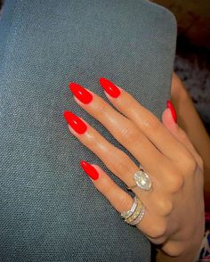 Nails Bright, Red Acrylic Nails, Nails Green, Work Nails, Red Nail, Bright Spring, Neutral Nails